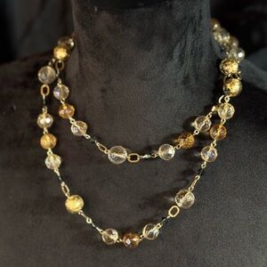 Gold tones bead necklace